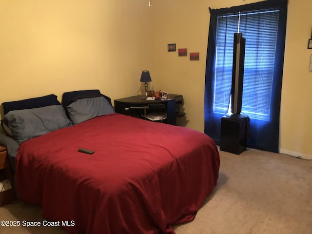 bedroom with carpet floors