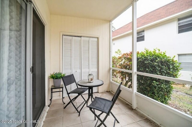 view of sunroom