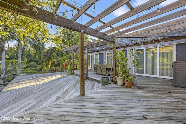 deck with a pergola