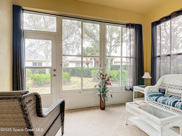 view of sunroom