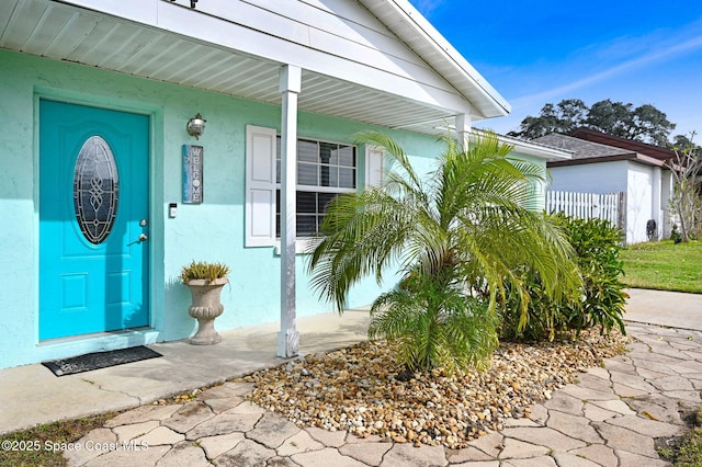 view of doorway to property