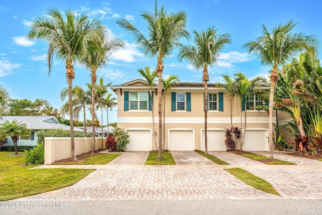 view of front of home featuring a garage