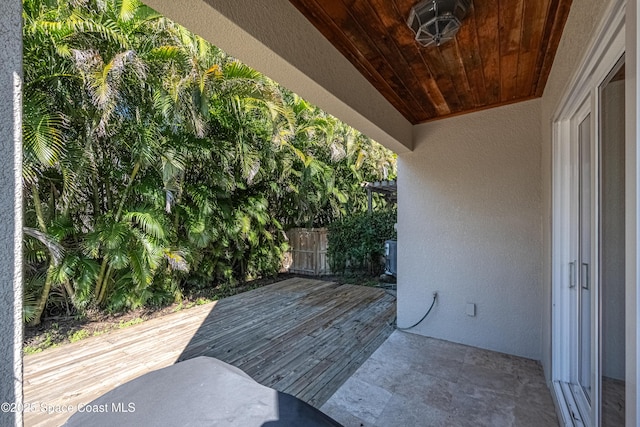 view of patio / terrace featuring a wooden deck