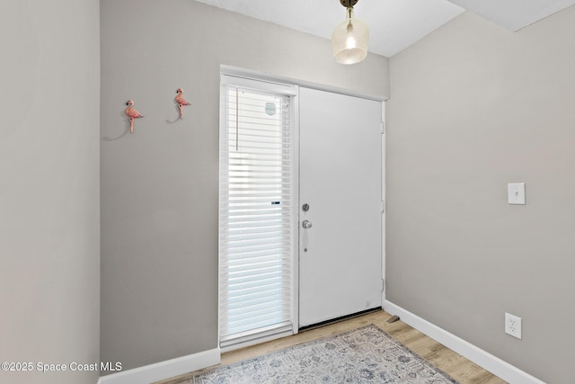 foyer featuring light hardwood / wood-style flooring