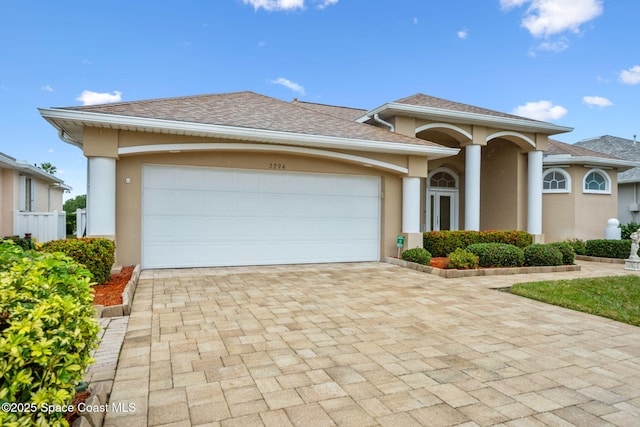 view of front of house featuring a garage