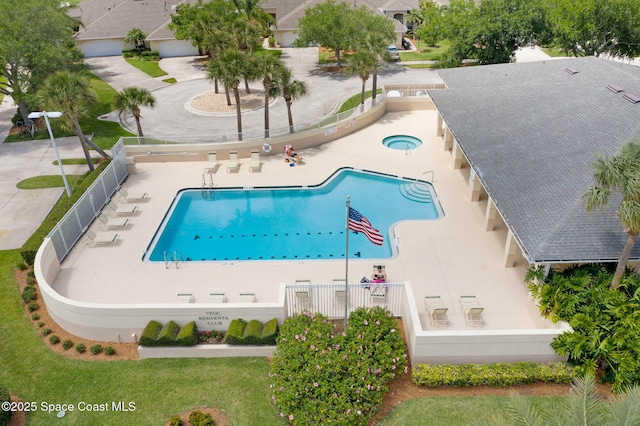 view of pool with a patio area