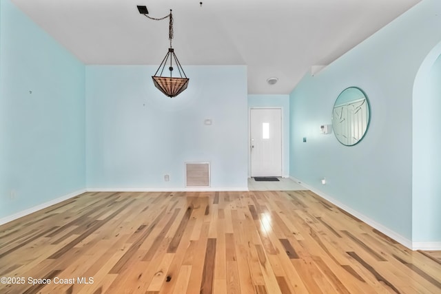 interior space featuring light hardwood / wood-style flooring