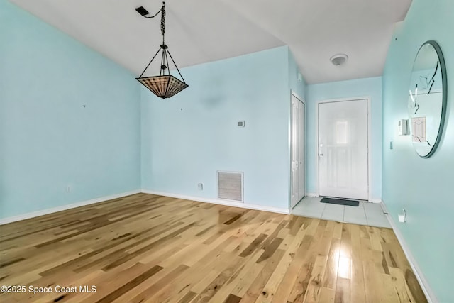 interior space featuring light wood-type flooring