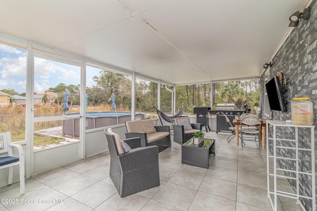 view of sunroom