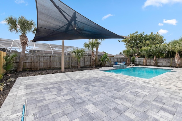 view of pool with a patio