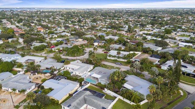 aerial view with a residential view