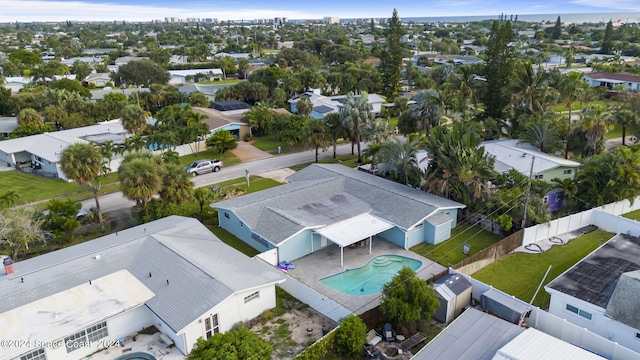 bird's eye view with a residential view