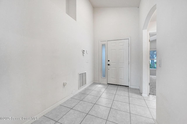 view of tiled foyer entrance