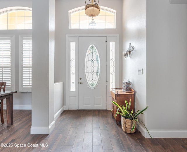 entrance foyer with a high ceiling