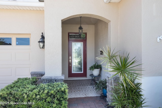 3489 Ahern Pl, Melbourne, FL 32940 - property entrance with stucco siding