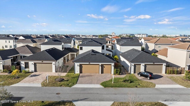 drone / aerial view featuring a residential view