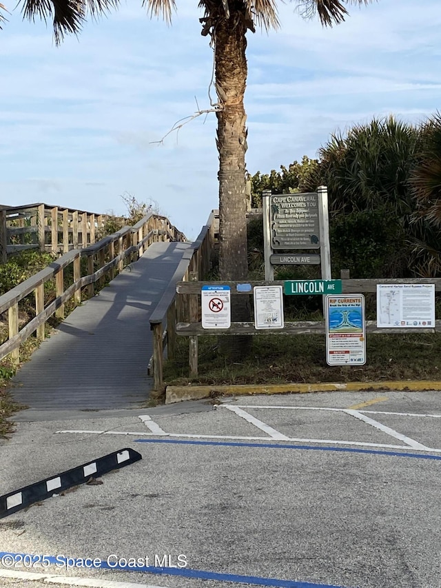 view of parking / parking lot