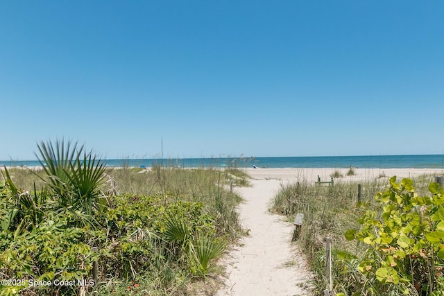 property view of water with a view of the beach