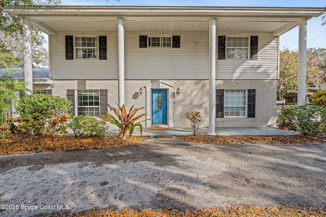 front facade with covered porch