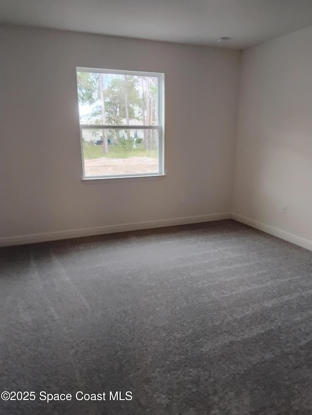 view of carpeted spare room