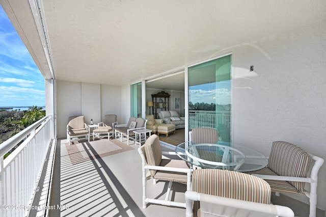 balcony with an outdoor living space