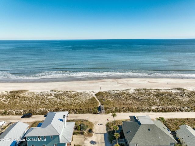 view of water feature featuring a beach view