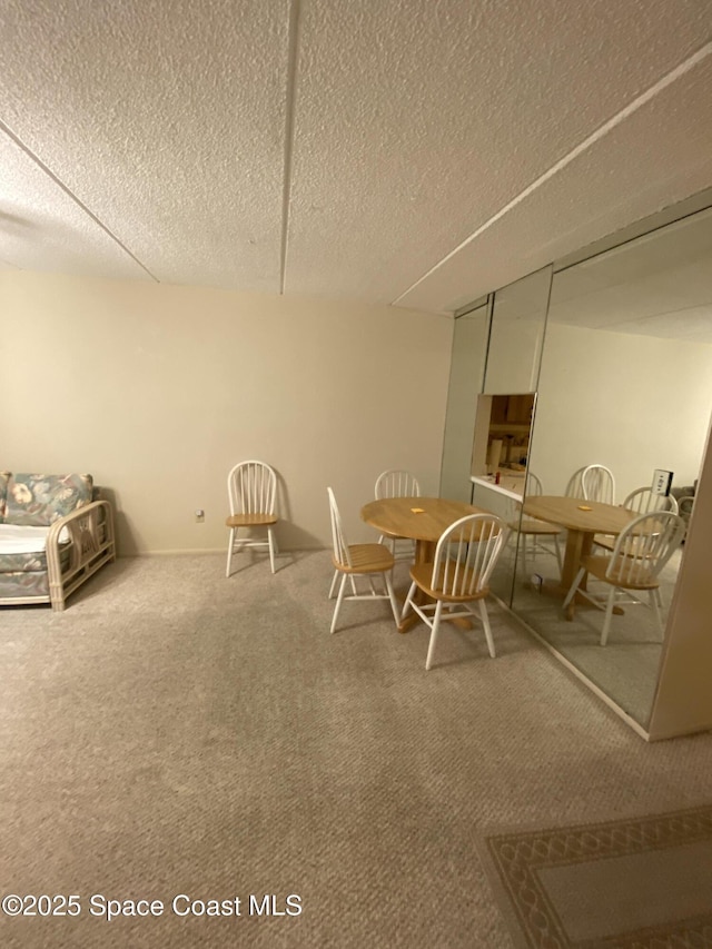 interior space featuring a textured ceiling