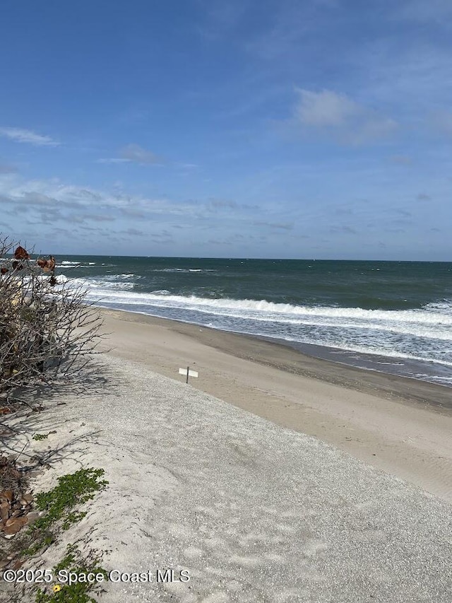 water view with a view of the beach