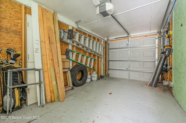 garage featuring a garage door opener