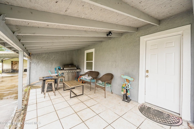 view of patio featuring area for grilling