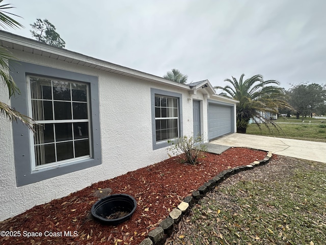 view of home's exterior featuring a garage