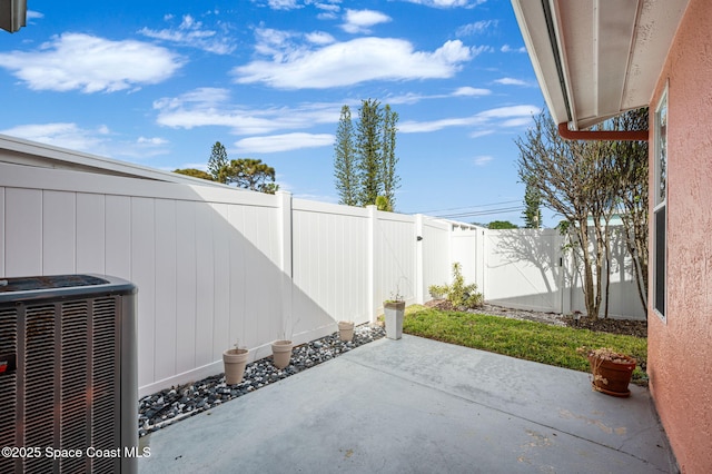 view of patio / terrace featuring cooling unit