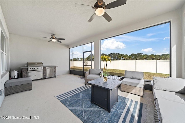 view of sunroom