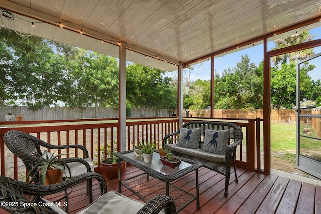 view of sunroom