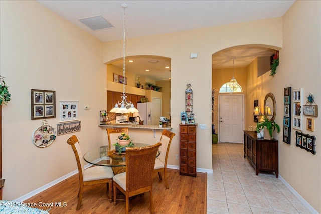 view of dining area