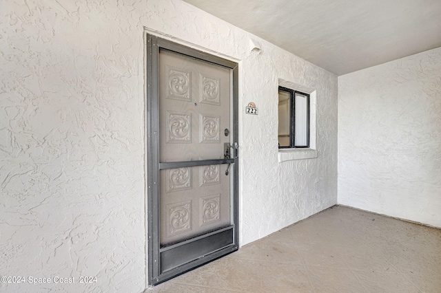 view of doorway to property