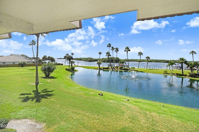 view of water feature