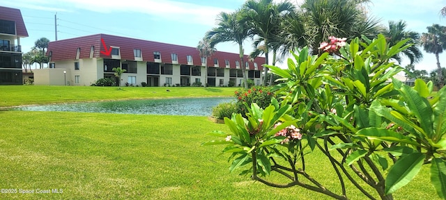 800 S Brevard Ave Unit 222, Cocoa Beach, FL 32931 - view of green lawn with a water view