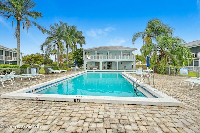 view of pool with a patio