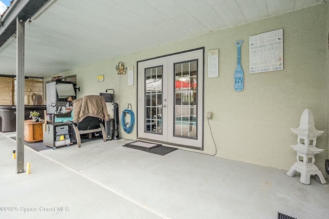 view of patio / terrace featuring french doors