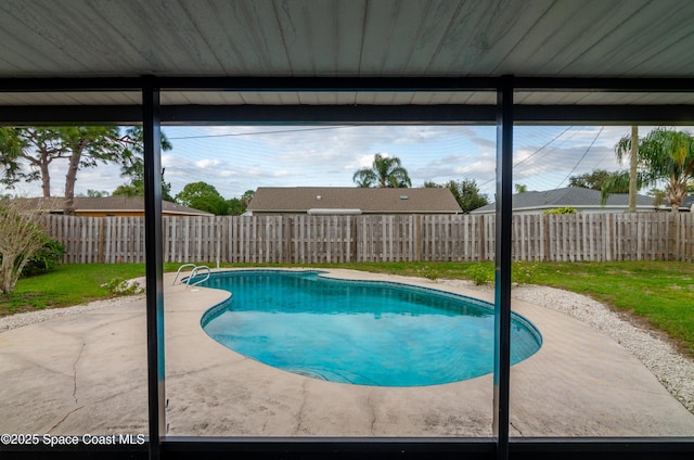 view of pool featuring a patio area