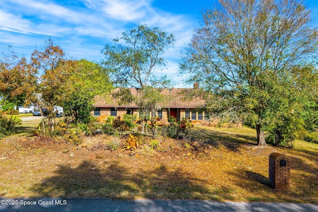 view of single story home