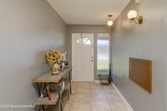 view of tiled foyer