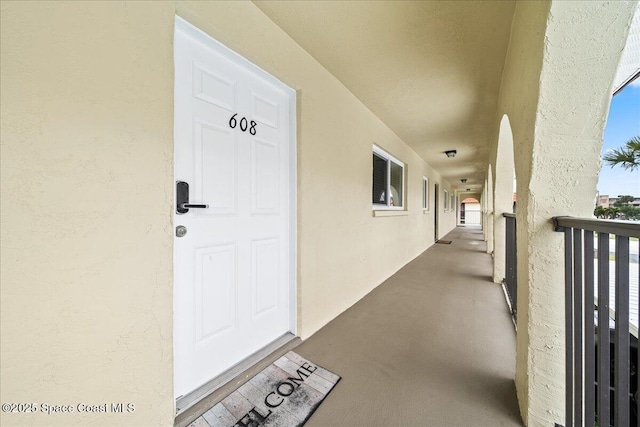 view of doorway to property