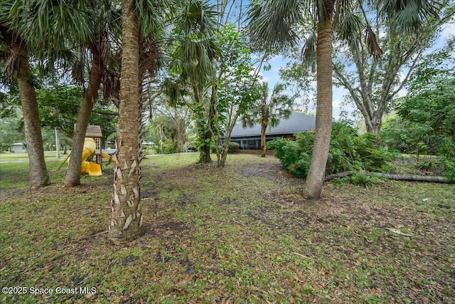 view of yard featuring a playground