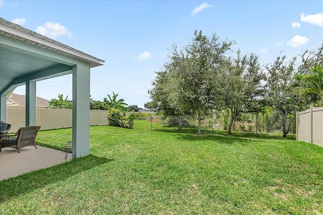 view of yard with a patio