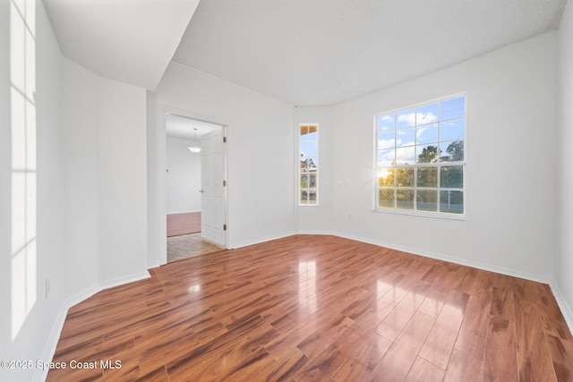 unfurnished room featuring wood-type flooring