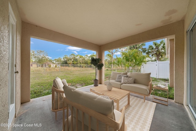 view of patio with outdoor lounge area