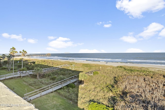 water view featuring a view of the beach