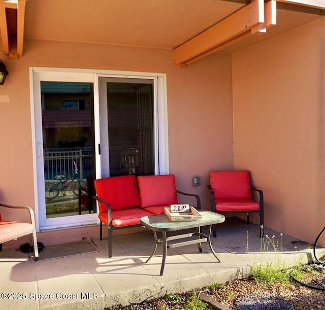 view of patio / terrace with an outdoor hangout area